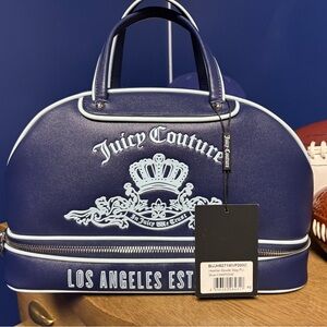 BEAUTIFUL & SPORTY RARE BLUE GERMANY EXCLUSIVE JUICY COUTURE HEATHER BOWLING BAG